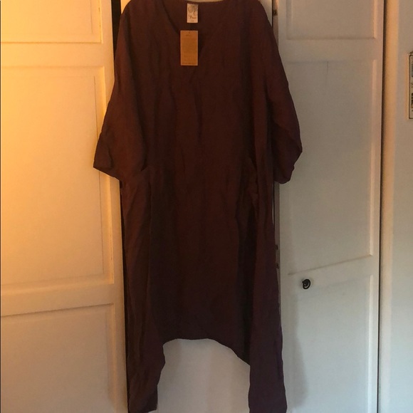 Plum Linen dress - Picture 4 of 6